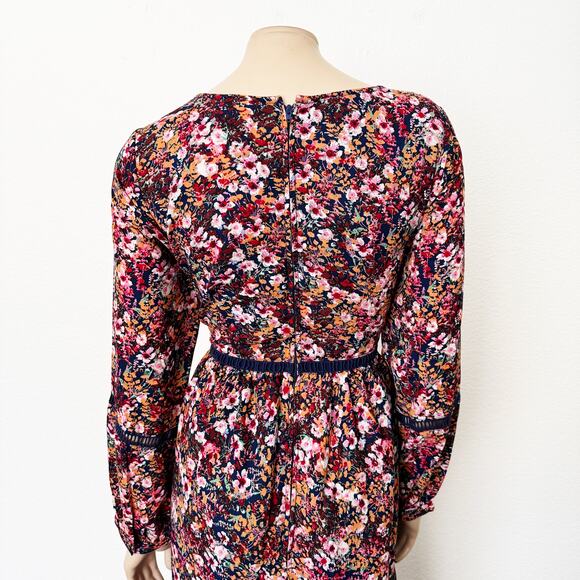 [Modcloth] Ravishing Matters Floral Print Daisy Appliques Maxi Dress Pockets 1X - Picture 5 of 13